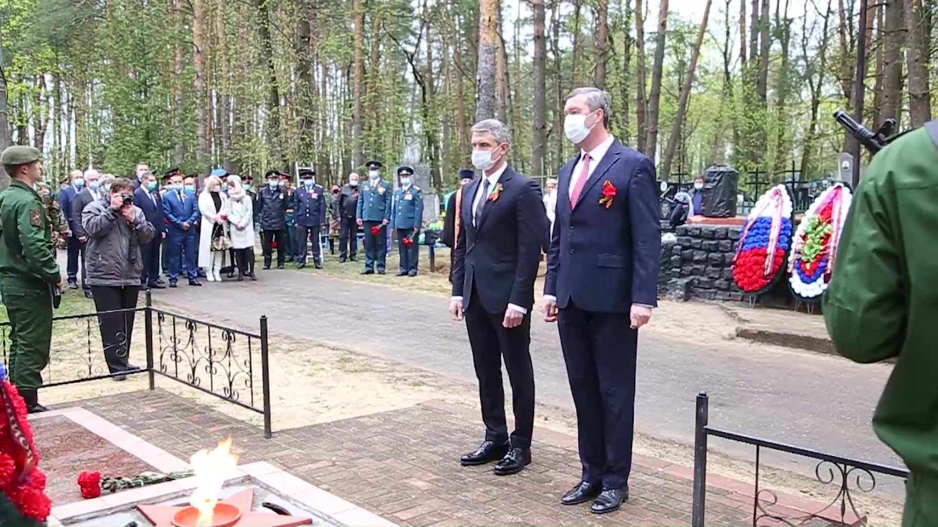 Возложение и лития на Братском кладбище в Клинцах