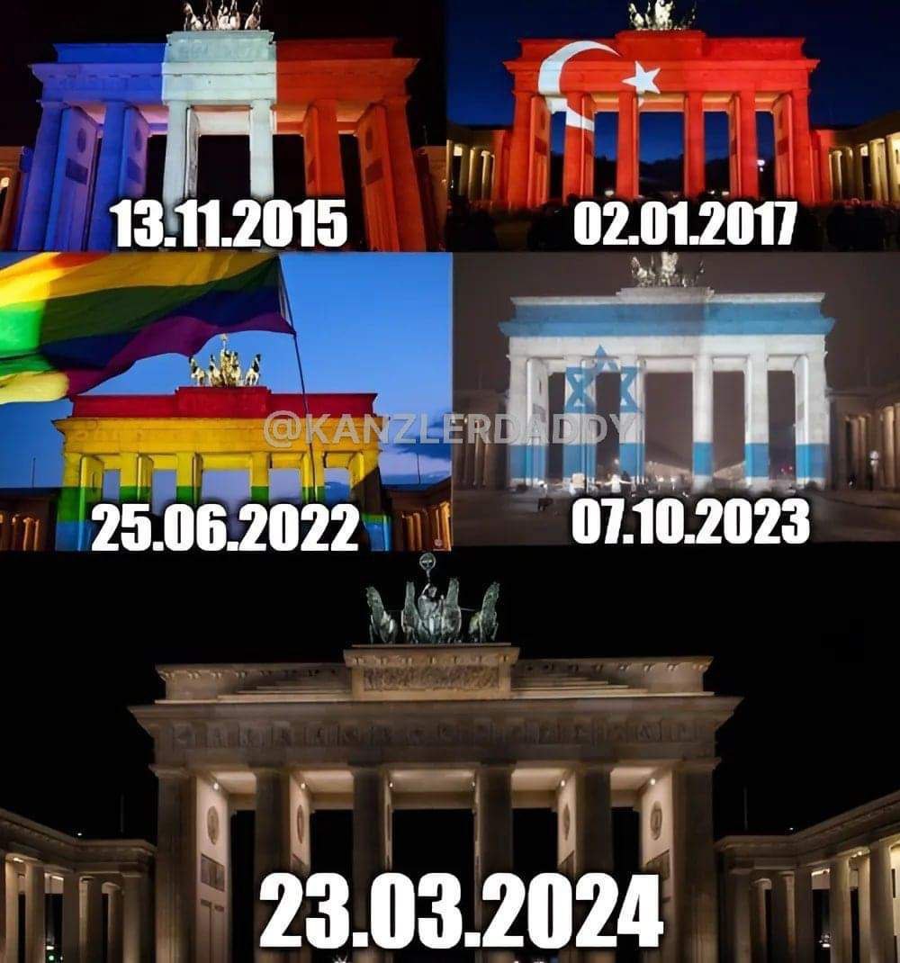 Бранденбургские ворота не стали подсвечивать в цвета российского триколора